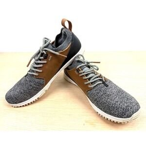TRUE linkswear OG Feel Golf Shoes Gray Brown Leather Mens Size 9.5